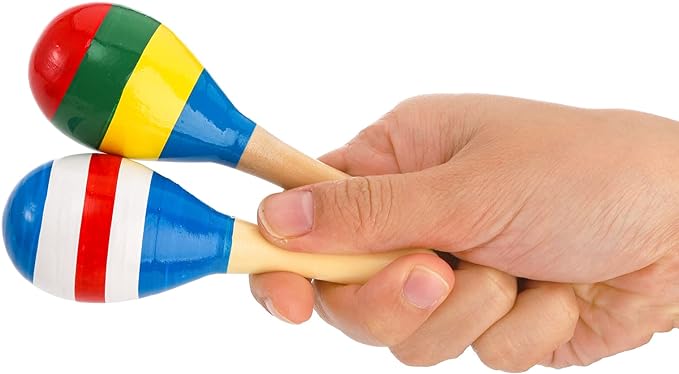 An image of a 20 Pack Mini Wooden Maracas by Ava Music