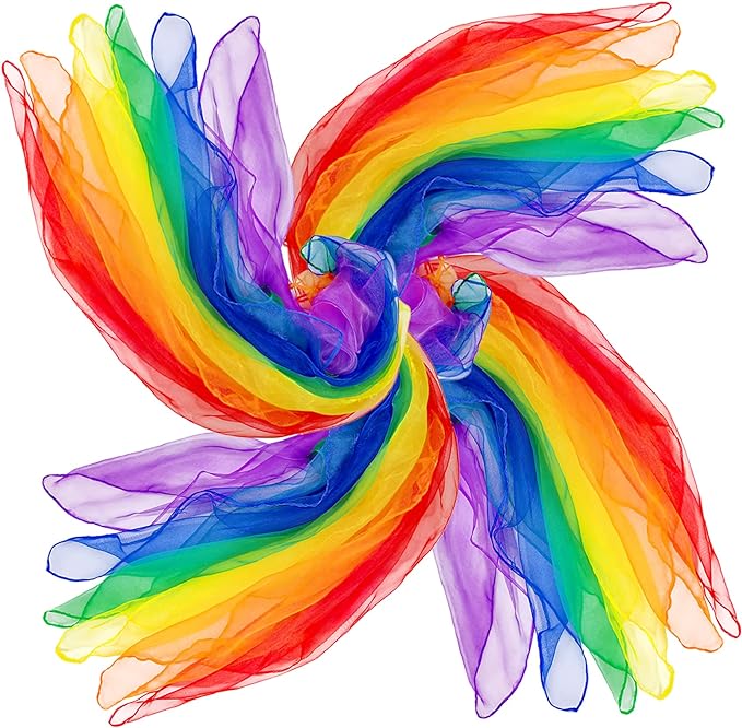 An image of a Set of 24 scarves (Pack of 24, 6 Colors) by Ava Music