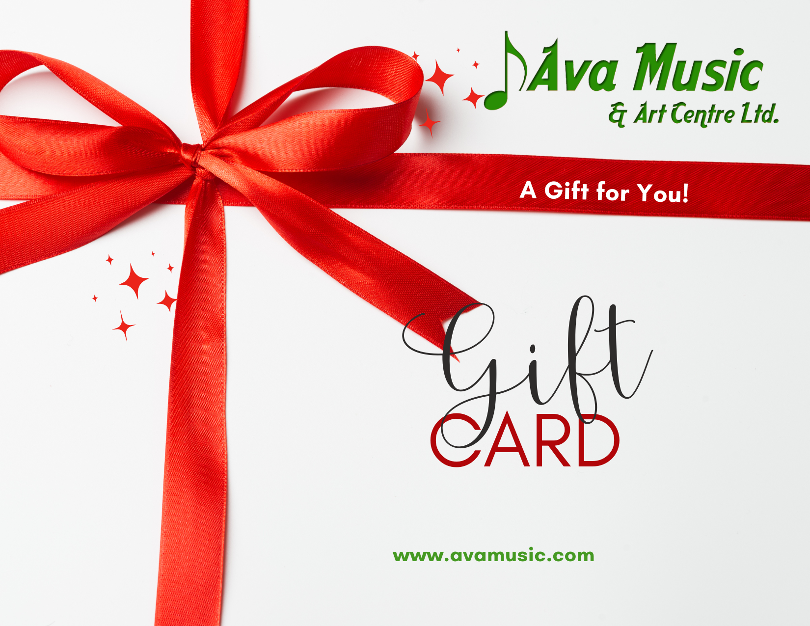 An image of a Ava Music Gift Card by Ava Music