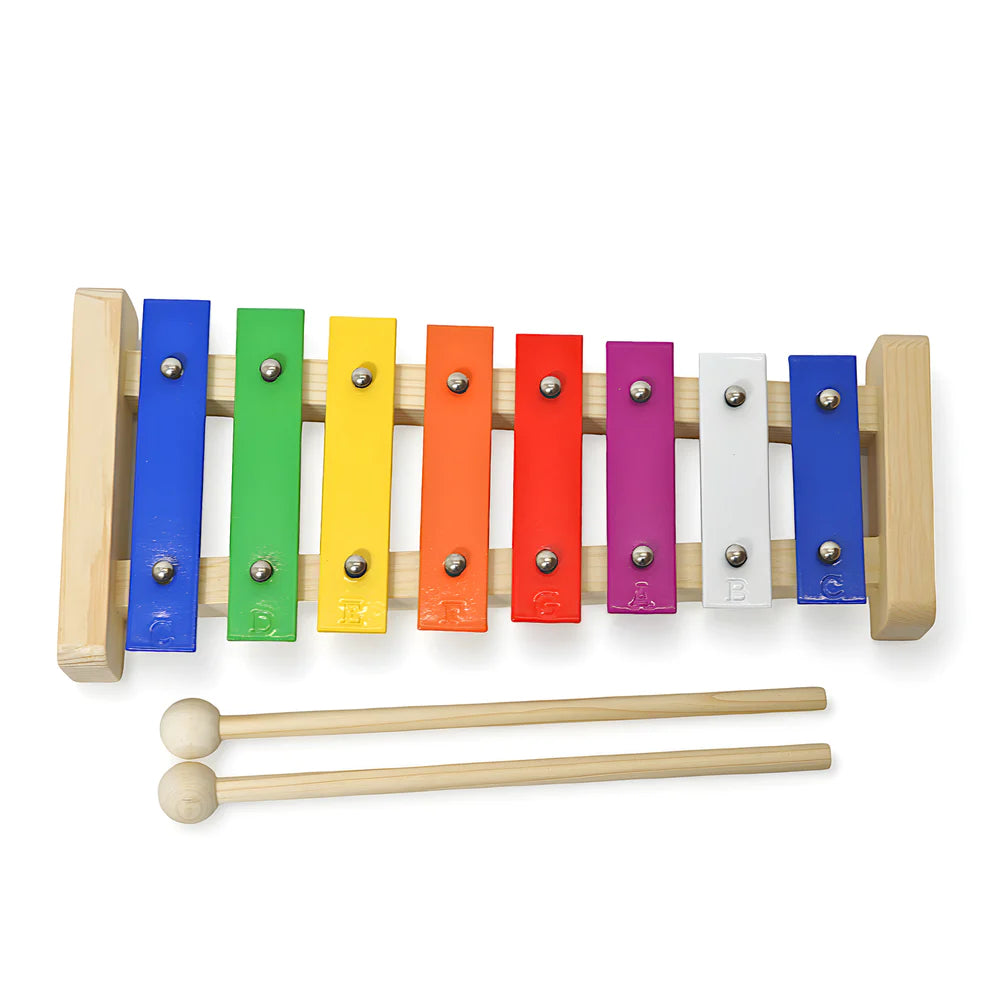 An image of a EMUS 8-Note Glockenspiel, Colourful Bell Set - E811 by Ava Music