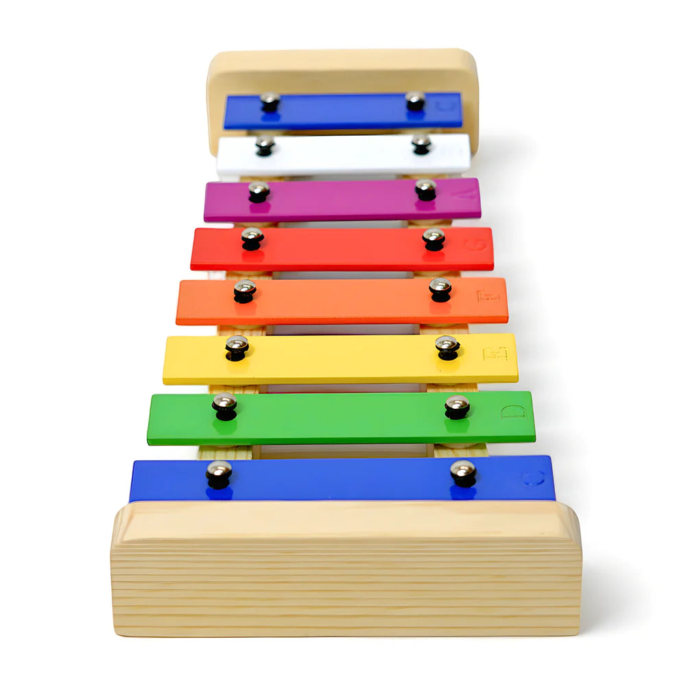 An image of a EMUS 8-Note Glockenspiel, Colourful Bell Set - E811 by Ava Music