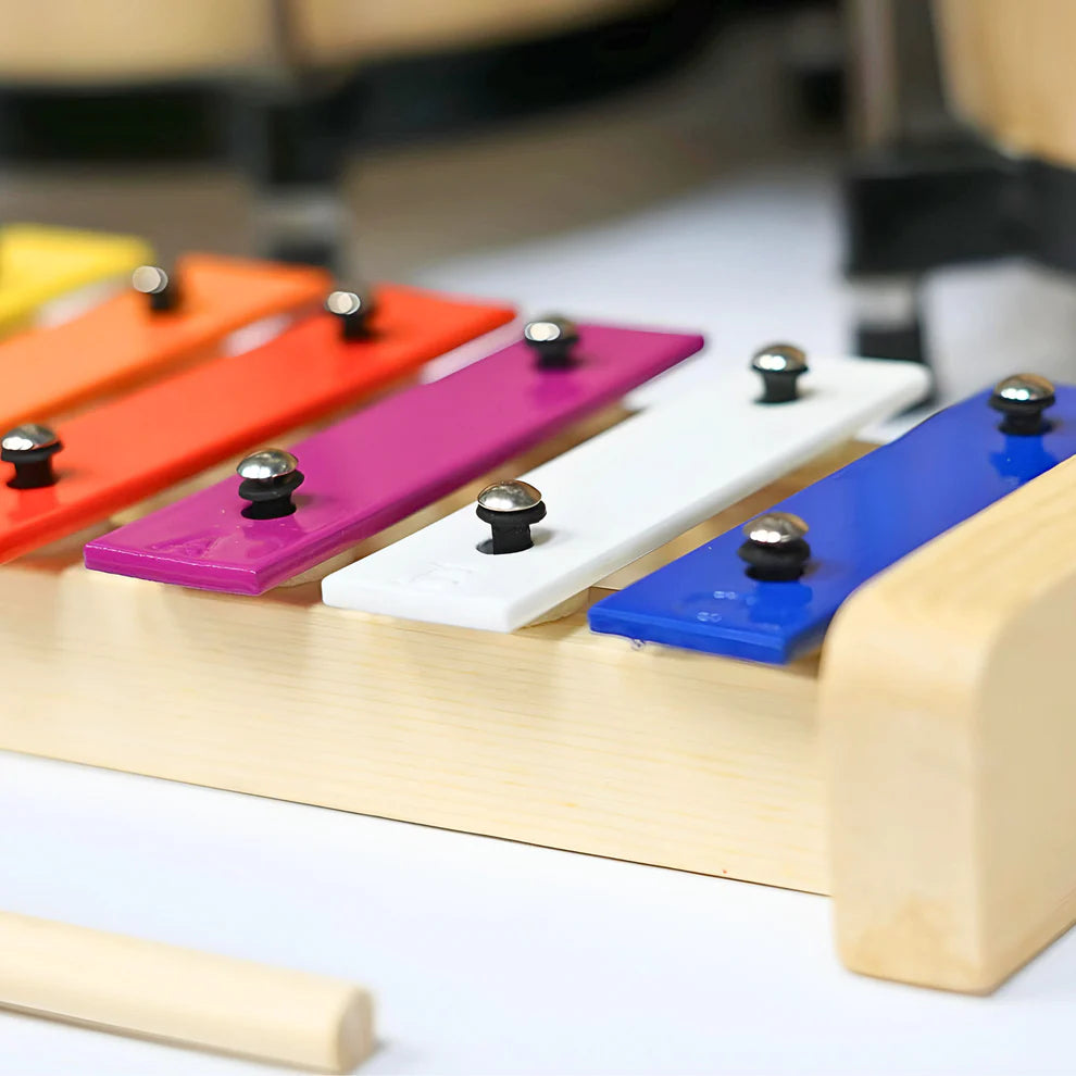 An image of a EMUS 8-Note Glockenspiel, Colourful Bell Set - E811 by Ava Music