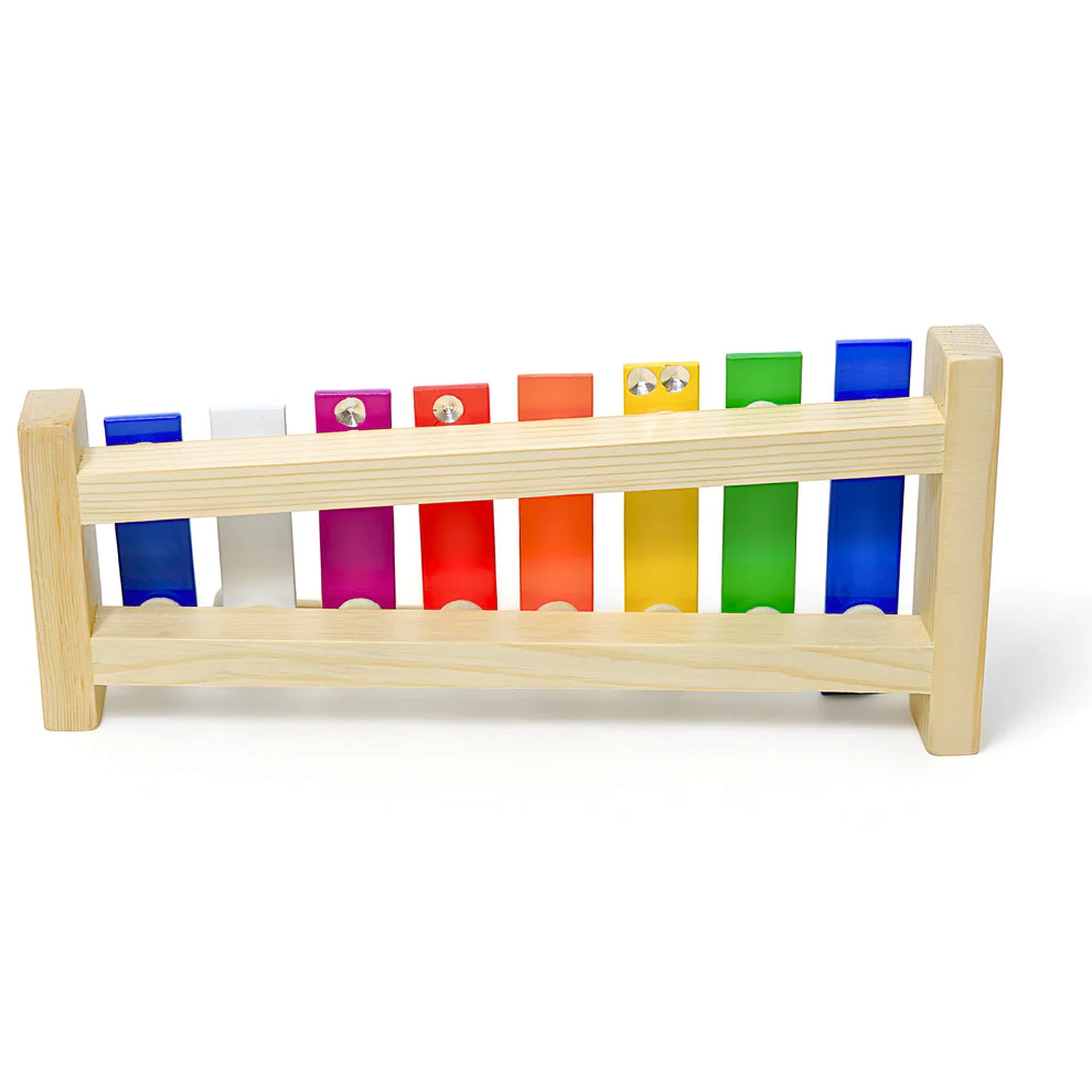 An image of a EMUS 8-Note Glockenspiel, Colourful Bell Set - E811 by Ava Music
