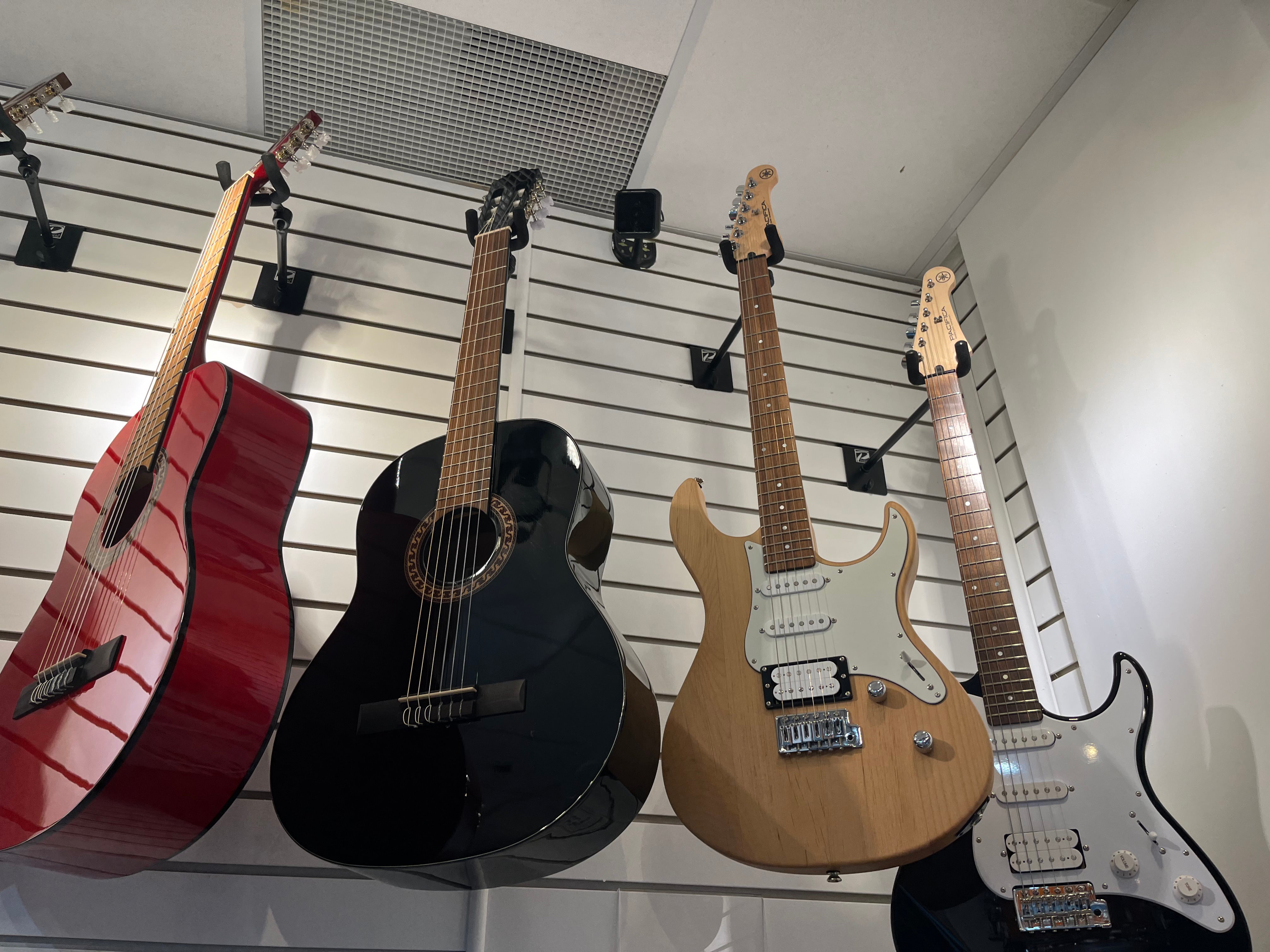 guitars hanging