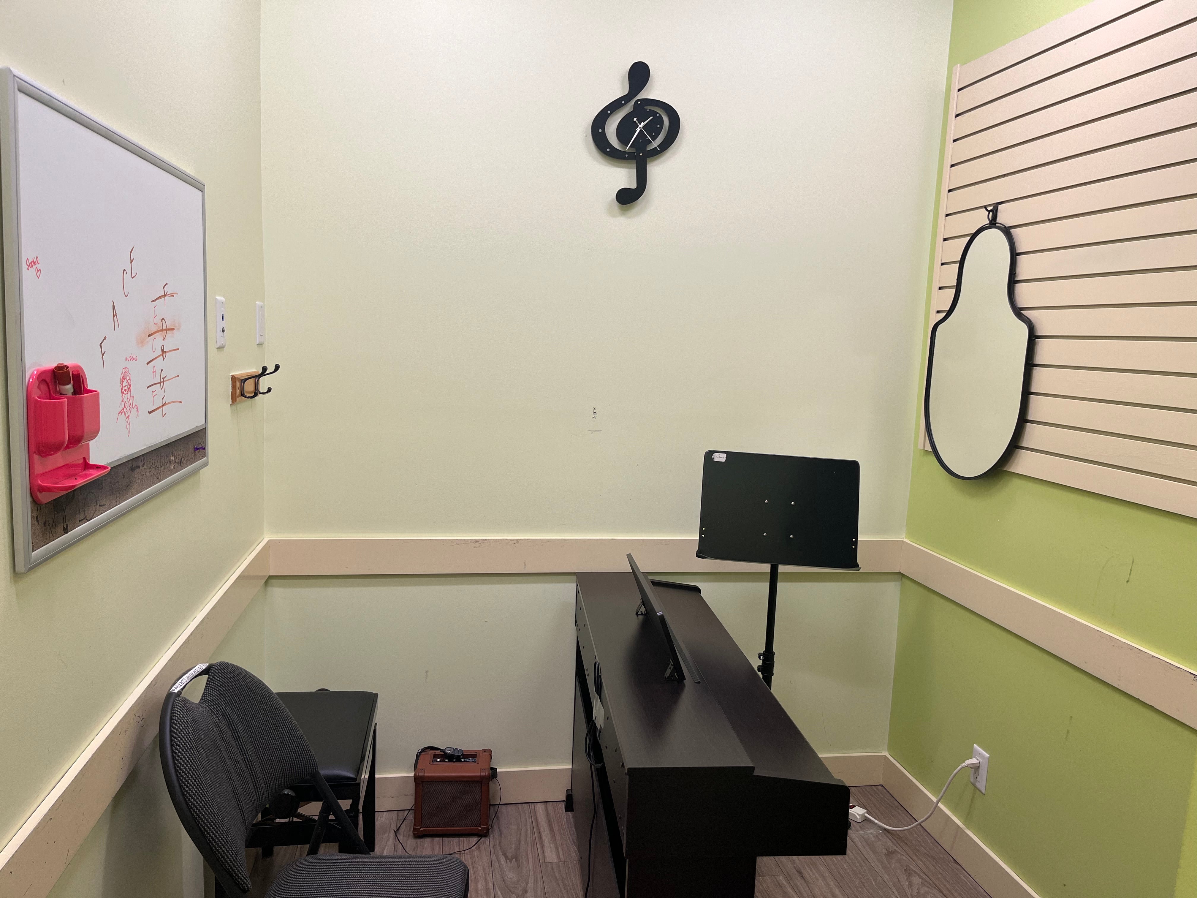 a piano room