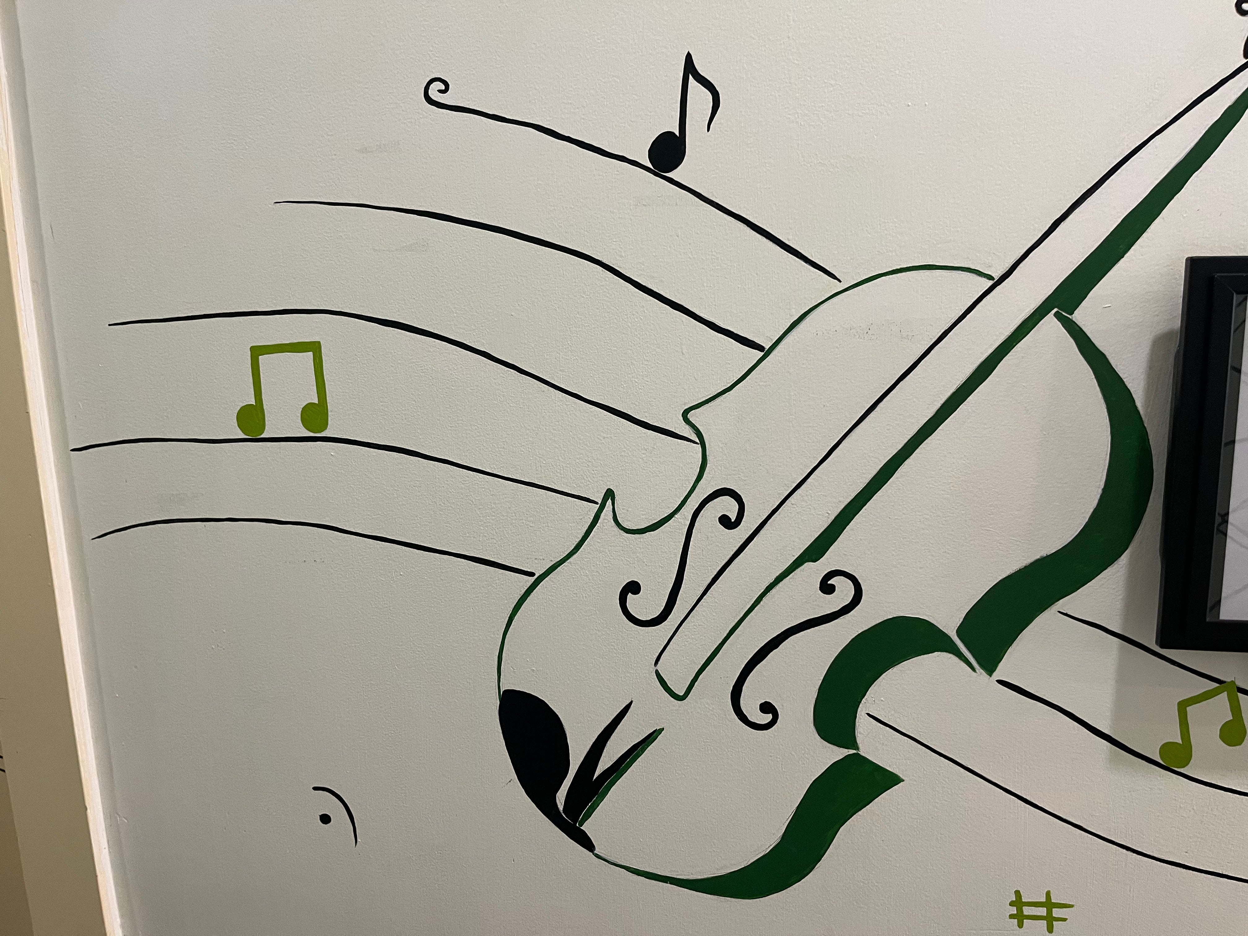 a violin wall art