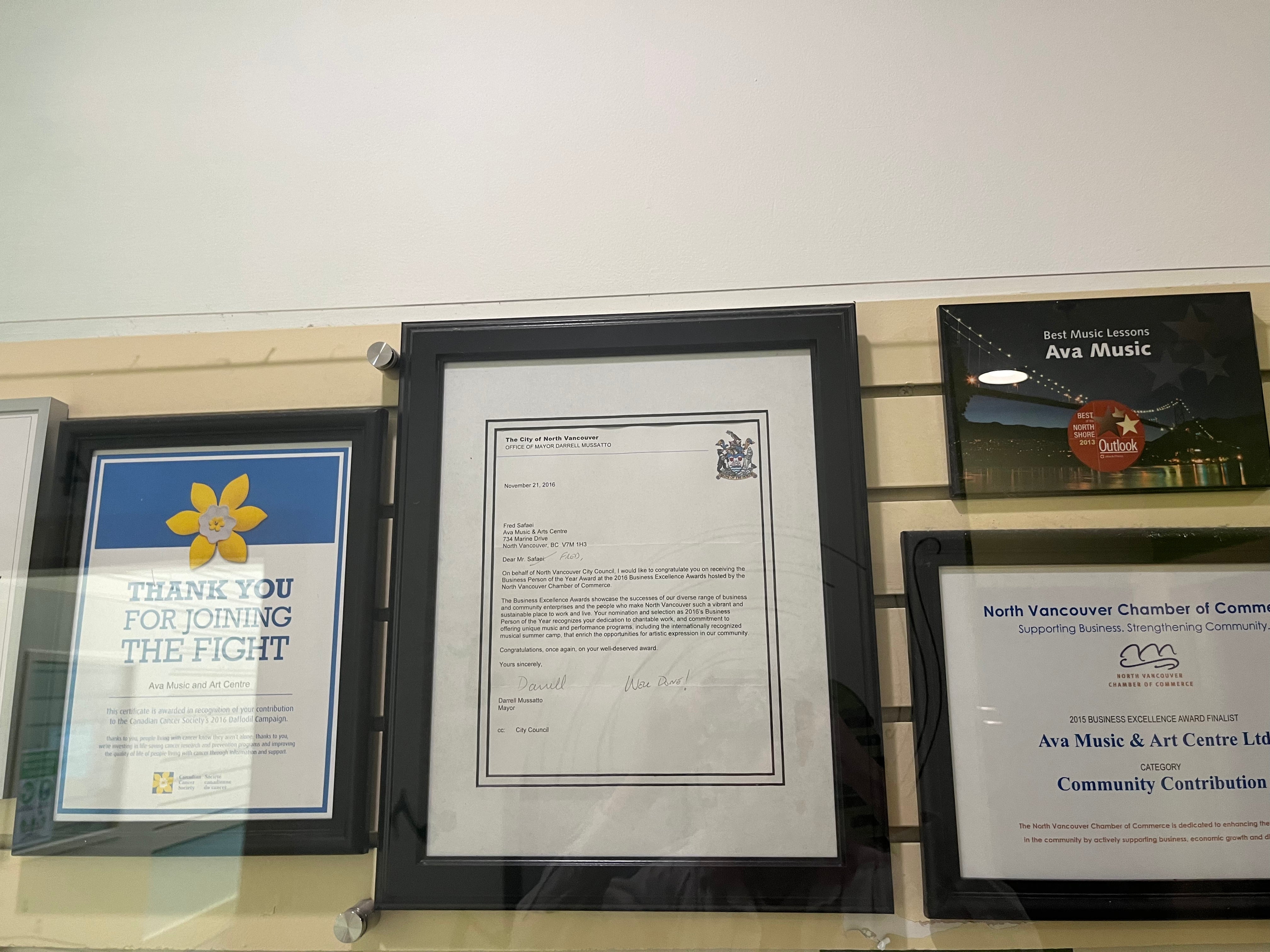 awards in frames
