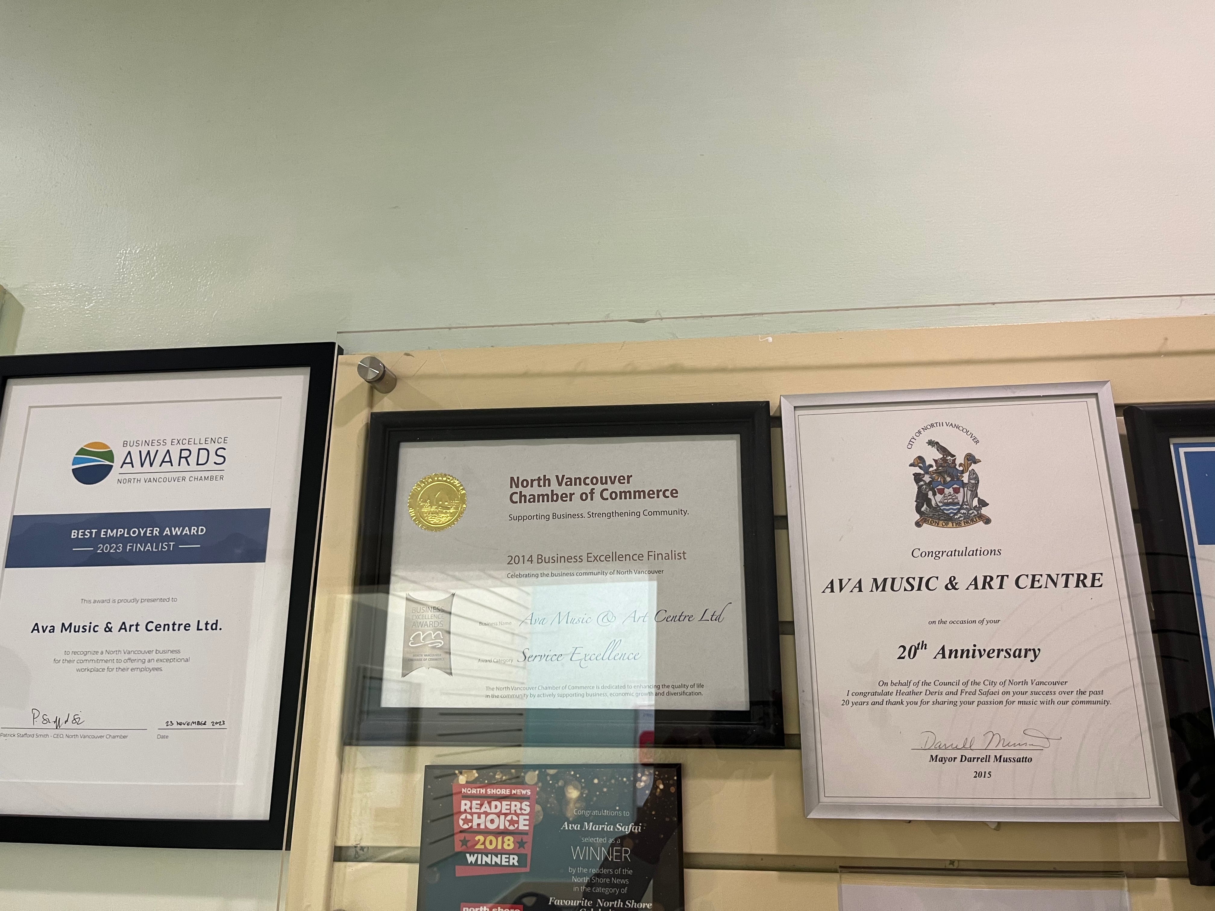 more awards being framed