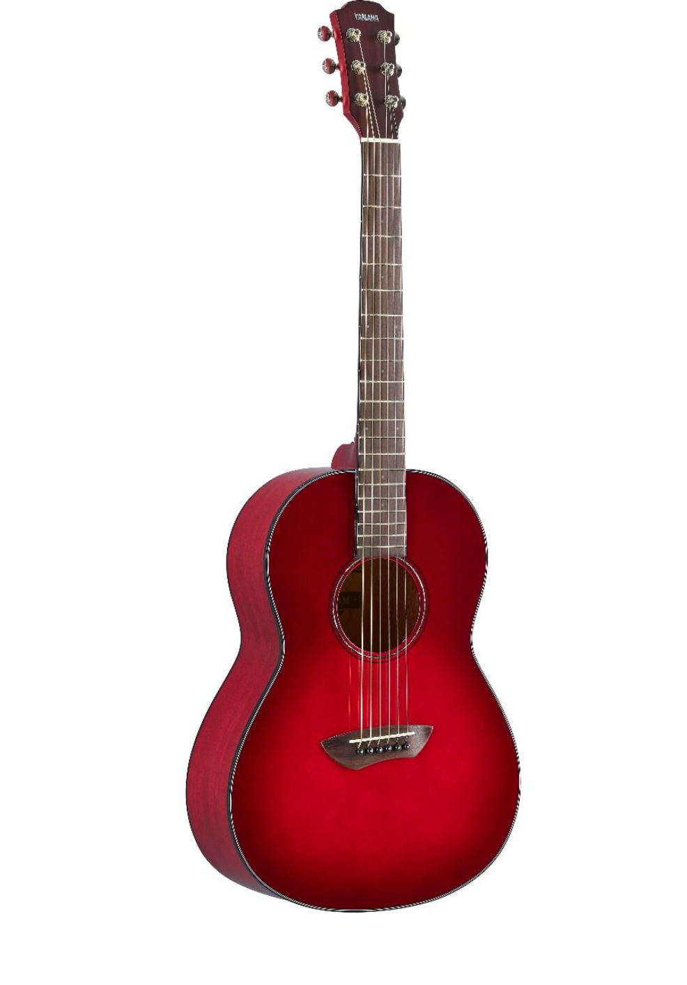 An image of a CSF1M CRIMSON RED BURST YAMAHA FOLK GUITAR by Yamaha