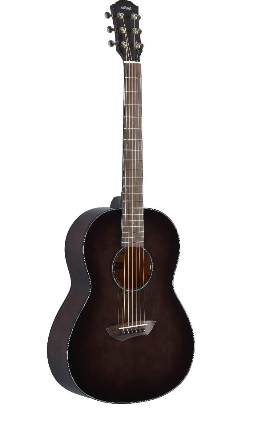 An image of a CSF1M TRANSLUCENT BLACK YAMAHA FOLK GUITAR by Yamaha