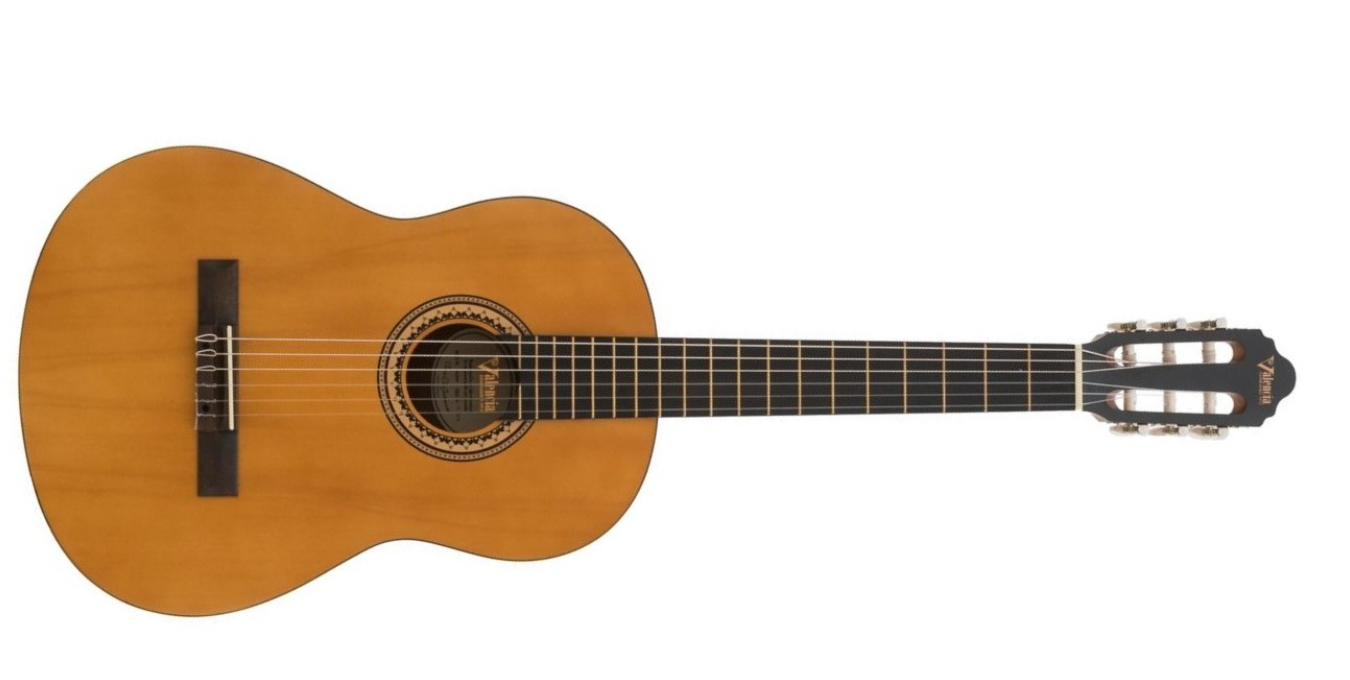 An image of a Valencia 3/4 Size Antique Natural Classical Guitar VC203-AN by Valencia