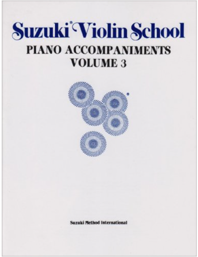 An image of a Suzuki Violin Vol. 3 Piano Accompaniment by Ava Music