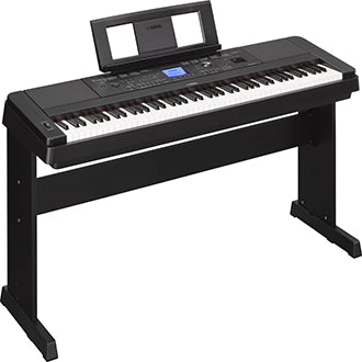 An image of a Black DGX670 DIGITAL PIANO by Yamaha