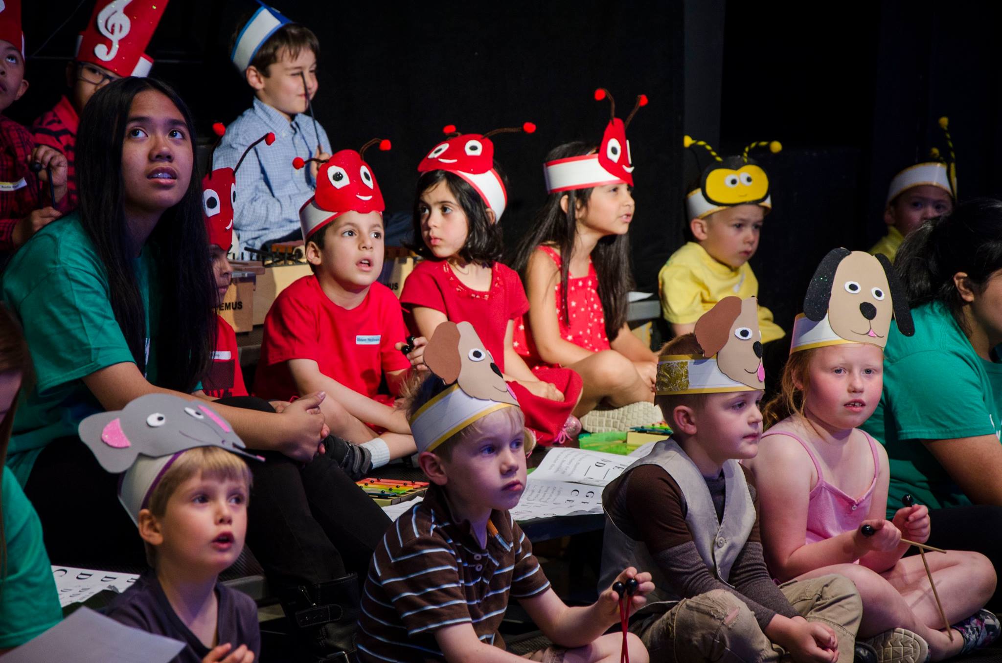 kids enjoying the performances