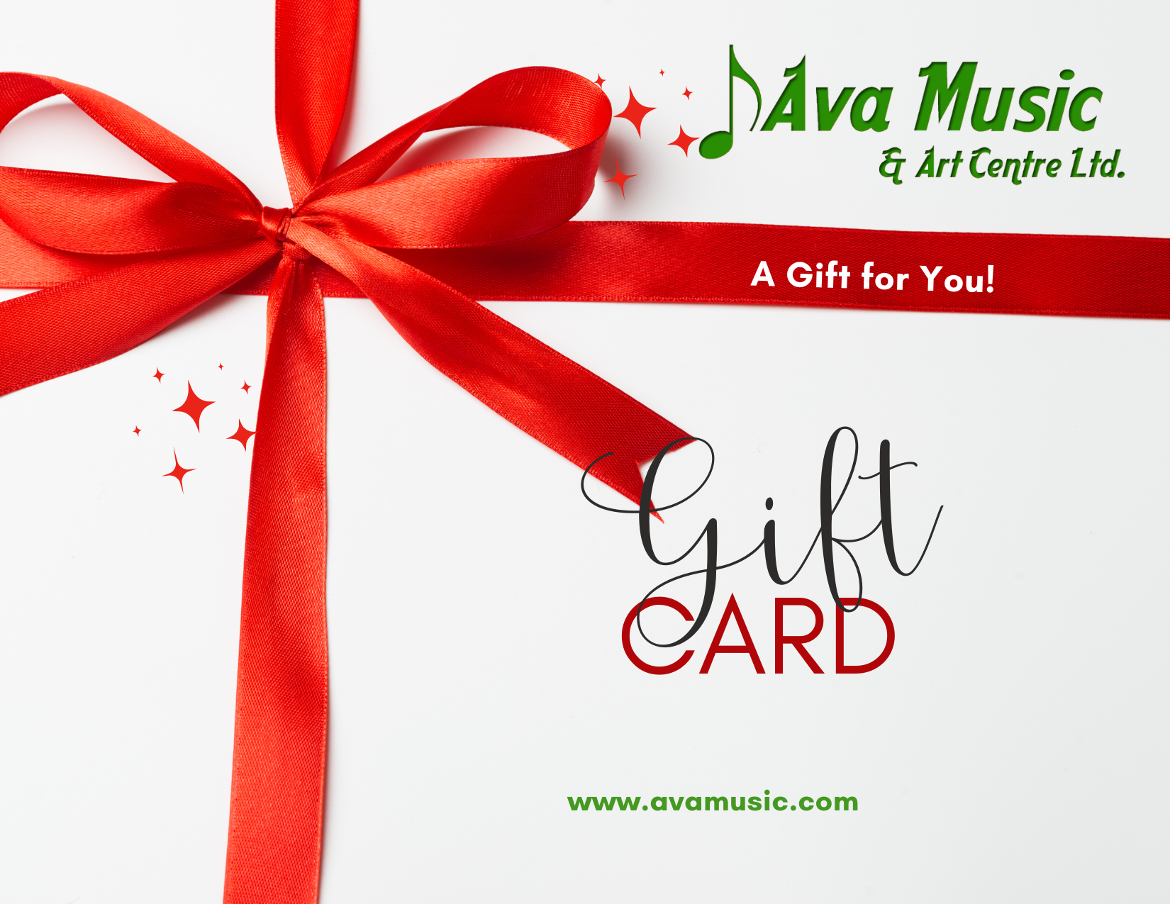 An image of a    Ava Music Gift Card by Ava Music