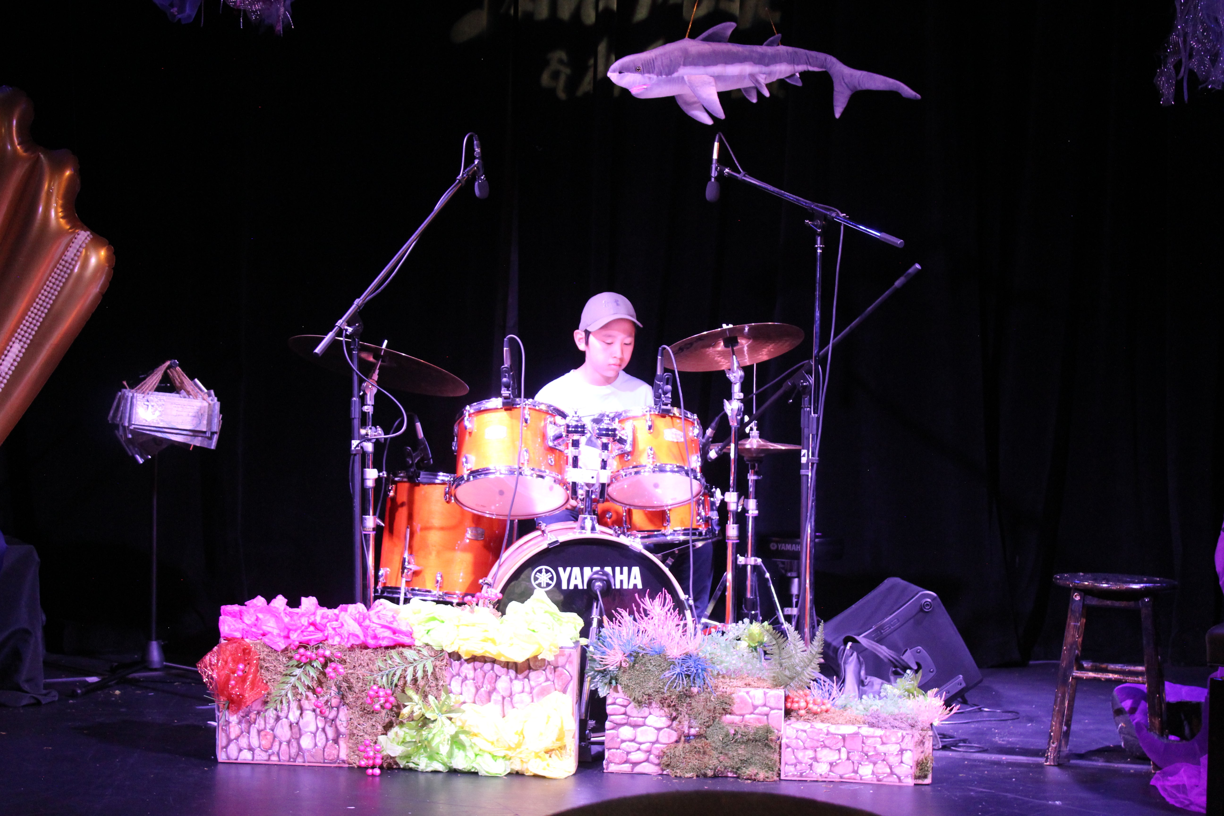 a drummer on stage