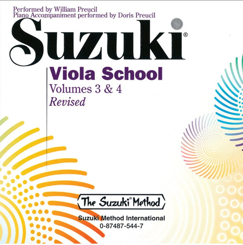 SUZUKI VIOLA School Volume 3&4 Cd (Revised) - Performed William Preucil
