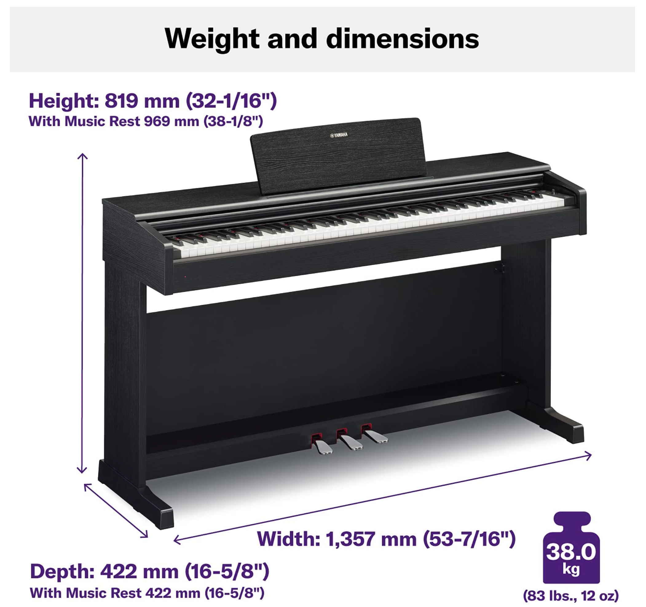 An image of a    YDP-145 Yamaha Digital Piano Arius Series by Yamaha